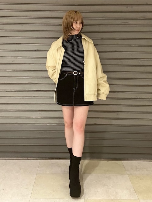 フェイクレザーオーバーブルゾン