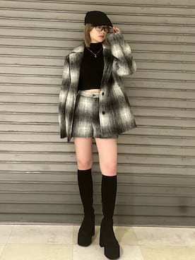 「EMODA（エモダ）のアイテム（ニット/セーター）」を使った、wakabaさん（レディース・154cm）の秋コーディネート