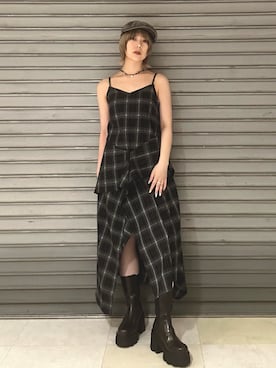 「アイテム（ハンチング/ベレー帽）」を使った、wakabaさん（レディース・154cm）の夏コーディネート