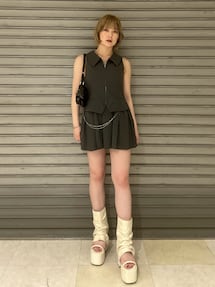 EMODA レイヤーベストチェーンワンピース セール】レイヤーベストチェーンワンピース（ワンピース