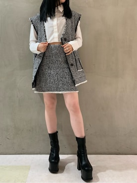 「ミニスカコーデ」｜wakabaさん（レディース・154cm）の秋コーディネート