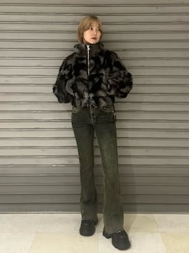 「アイテム（ジャケット/アウター、ブルー系）」を使った、wakabaさん（レディース・154cm）の秋コーディネート