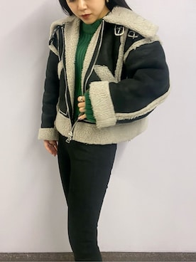 鈴木華澄さん(レディース・153cm)の冬コーディネート