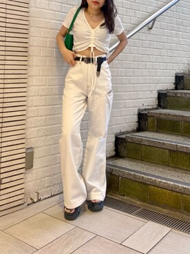 鈴木華澄さん（レディース・153cm）の春コーディネート