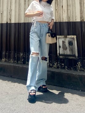 鈴木華澄さん(レディース・153cm)の夏コーディネート