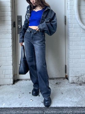 鈴木華澄さん（レディース・153cm）の冬コーディネート