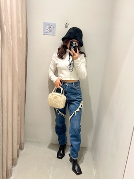 鈴木華澄さん（レディース・153cm）の秋コーディネート