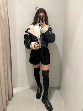 鈴木華澄さん（レディース・153cm）の秋コーディネート