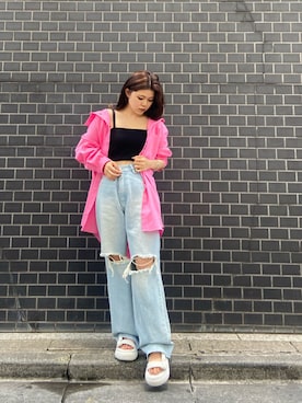 鈴木華澄さん(レディース・153cm)の夏コーディネート