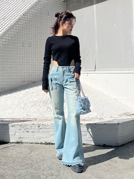 鈴木華澄さん（レディース・153cm）の冬コーディネート