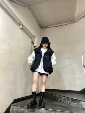 鈴木華澄さん（レディース・153cm）の秋コーディネート