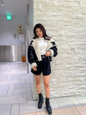 鈴木華澄さん(レディース・153cm)の秋コーディネート