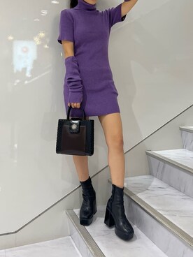 鈴木華澄さん（レディース・153cm）の秋コーディネート