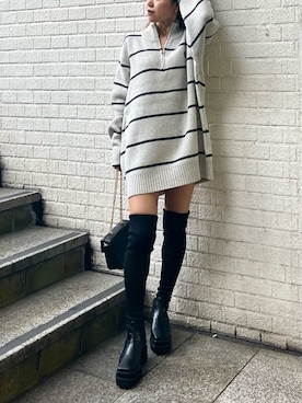 鈴木華澄さん（レディース・153cm）の秋コーディネート