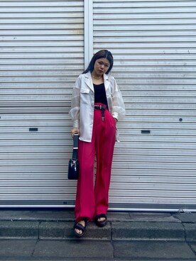 鈴木華澄さん(レディース・153cm)の春コーディネート