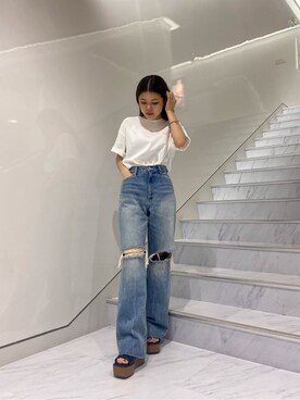 鈴木華澄さん（レディース・153cm）の夏コーディネート