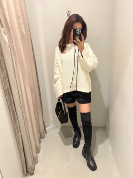 鈴木華澄さん（レディース・153cm）の秋コーディネート