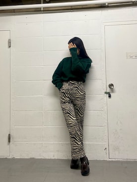 鈴木華澄さん（レディース・153cm）の冬コーディネート