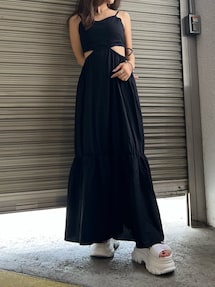 オープンウエストロングキャミワンピース|エヴリス(EVRIS オープンウエストロングキャミワンピース|エヴリス(EVRIS