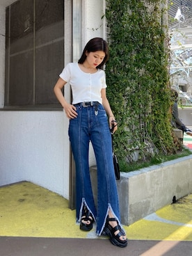 鈴木華澄さん（レディース・153cm）の春コーディネート