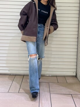 鈴木華澄さん（レディース・153cm）の秋コーディネート