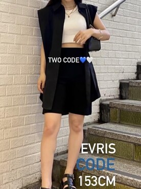 鈴木華澄さん(レディース・153cm)の夏コーディネート