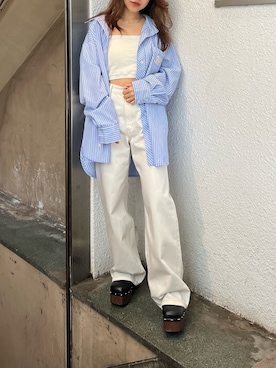 鈴木華澄さん（レディース・153cm）の春コーディネート