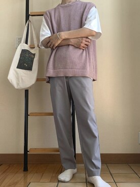 ベスト ピンク系 を使ったメンズ人気ファッションコーディネート Wear