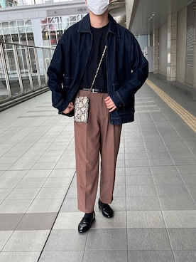 「ジージャン」｜「アイテム（その他アウター）」を使った、kichirouさん（メンズ・175cm）の秋コーディネート