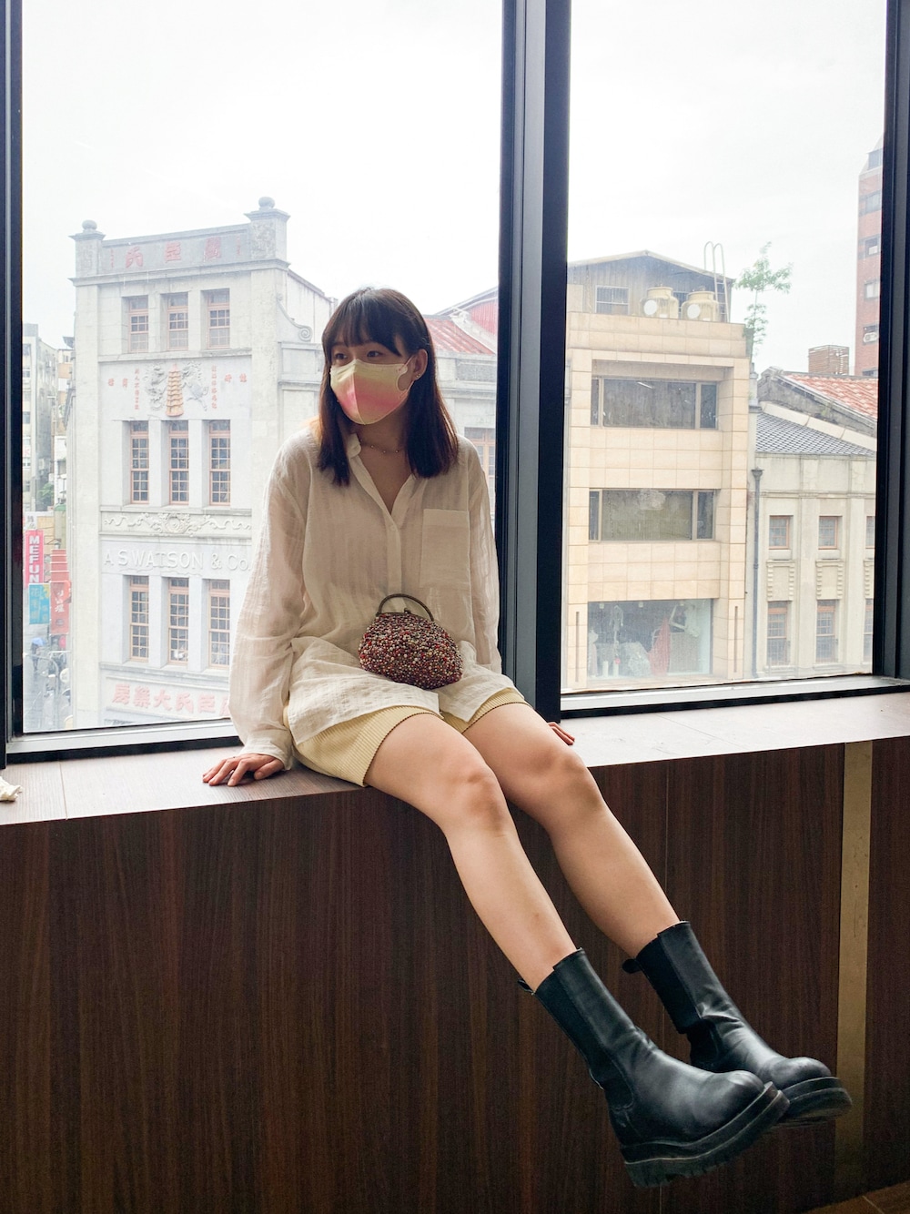 「バッグ、ootd、オーダーメイド、手提包、手提げバッグ、永樂、永樂市場、永樂市場三樓、訂製」｜「永樂市場·三樓訂製のアイテム（トートバッグ、その他）」を使った、永樂市場·三樓訂製さん（レディース・174cm）の秋コーディネートの1枚目の写真