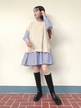 「instagramフォローお願いします」｜「アイテム（その他）」を使った、tsuyuさん（レディース・161cm）の秋コーディネート