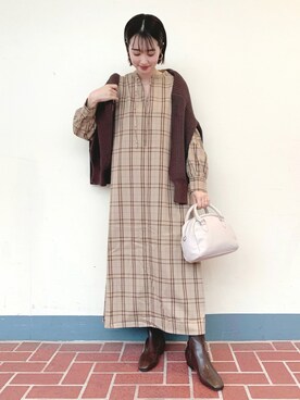 「instagramフォローお願いします」｜「アイテム（その他）」を使った、tsuyuさん（レディース・161cm）の秋コーディネート