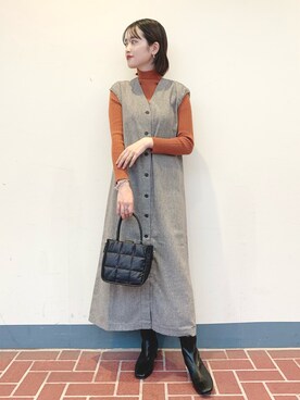 「instagramフォローお願いします」｜「アイテム（その他）」を使った、tsuyuさん（レディース・161cm）の秋コーディネート