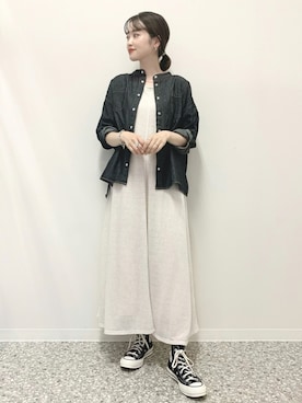 「instagramフォローお願いします」｜「アイテム（ワンピース/ドレス）」を使った、tsuyuさん（レディース・161cm）の夏コーディネート