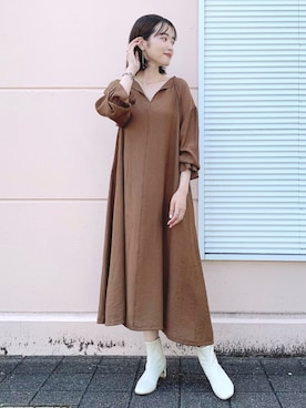「instagramフォローお願いします」｜「アイテム（ワンピース/ドレス）」を使った、tsuyuさん（レディース・161cm）の夏コーディネート