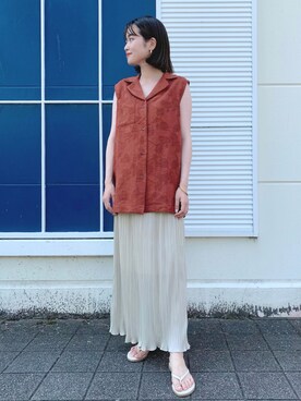 「お買い物」｜「アイテム（スカート）」を使った、tsuyuさん（レディース・161cm）の夏コーディネート