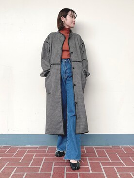 「instagramフォローお願いします」｜「アイテム（ジャケット/アウター）」を使った、tsuyuさん（レディース・161cm）の秋コーディネート