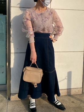 「綺麗めコーデ」｜「アイテム（その他）」を使った、ASAKAさん（レディース・158cm）の春コーディネート