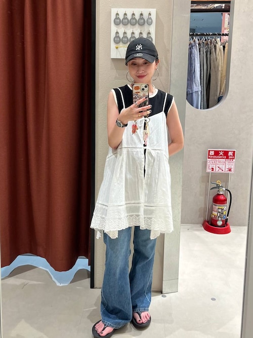 LOWRYS FARM｜2WAYコットンレースミニワンピース | Rakuten