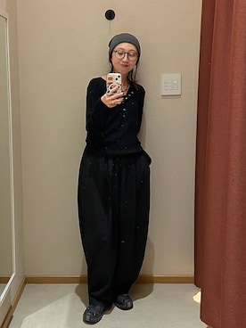 「アイテム（ニットキャップ/ビーニー）」を使った、meg51さん（レディース・154cm・30代）の秋コーディネート