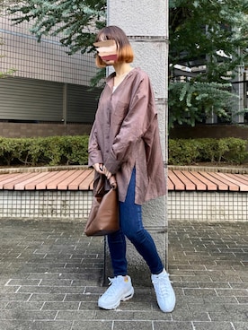 「ブラウンコーデ」｜「アイテム（福袋/福箱）」を使った、まちるだ さん（レディース・157cm）の秋コーディネート