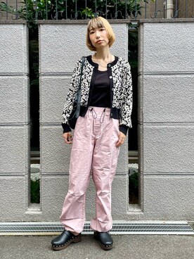 「feepur（フェピュール）のアイテム（カーゴパンツ）」を使った、まちるだ さん（レディース・157cm）の秋コーディネート