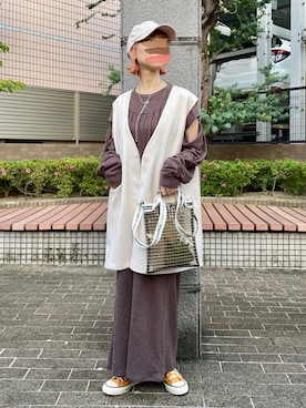 「ごきげんウィーク」｜「アイテム（福袋/福箱）」を使った、まちるだ さん（レディース・157cm）の春コーディネート