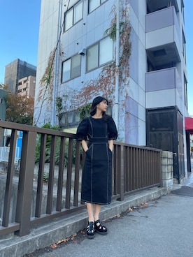 上原優香さん（レディース・163cm）の冬コーディネート