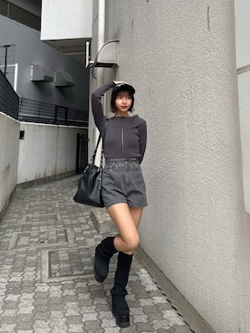 上原優香さん（レディース・163cm）の春コーディネート