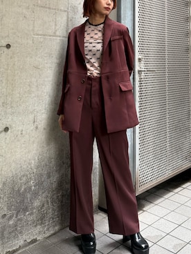 「MURUA（ムルーア）のアイテム」を使った、宇田川優香さん（レディース・163cm）の秋コーディネート