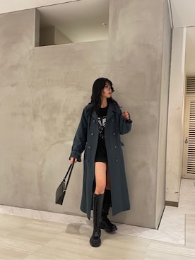 上原優香さん（レディース・163cm）の冬コーディネート