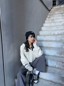 上原優香さん（レディース・163cm）の秋コーディネート