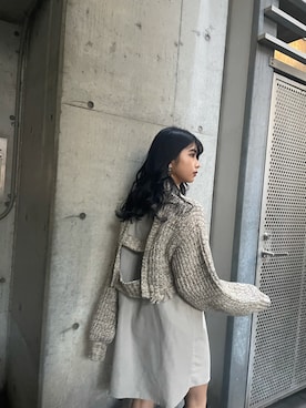 上原優香さん（レディース・163cm）の冬コーディネート