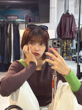 上原優香さん(レディース・163cm)の冬コーディネート